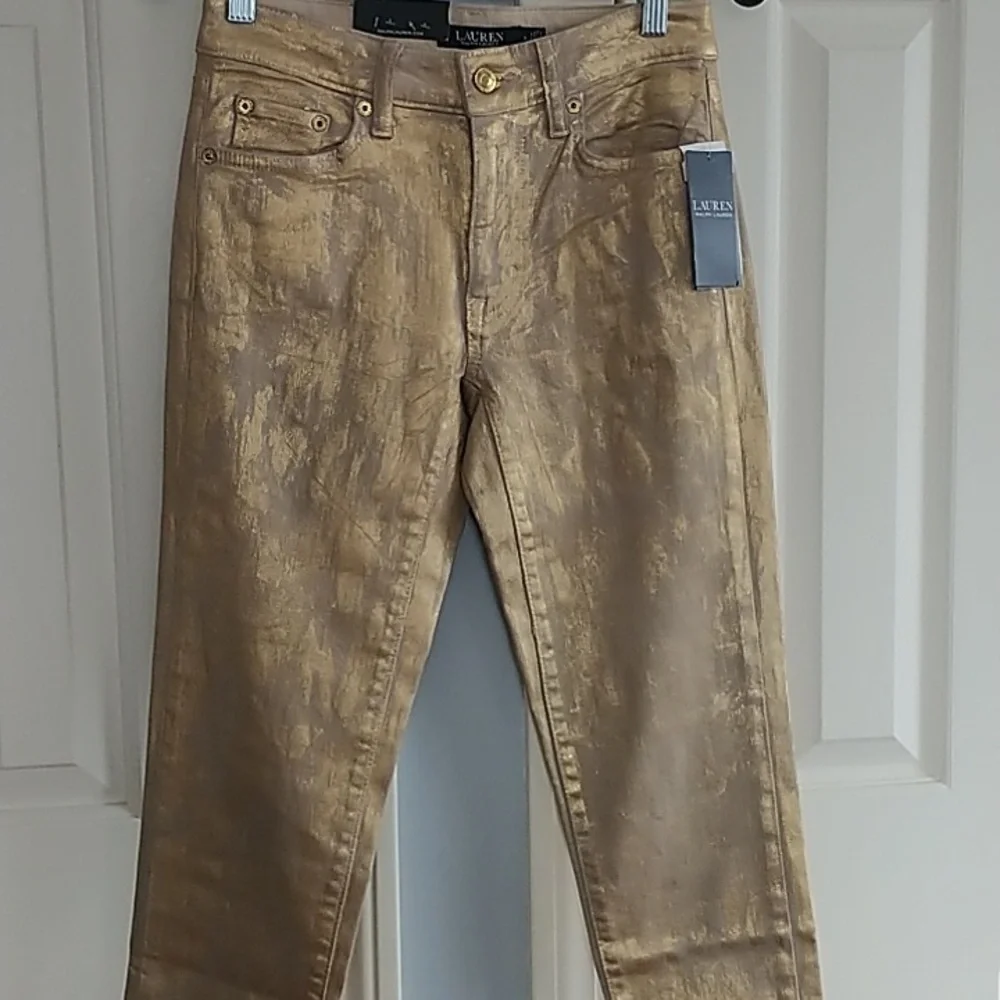 LAUREN Ralph Lauren Black Label Mid Rise Skinny Ankle Jeans Super Stretch sz 0 - Picture 3 of 15